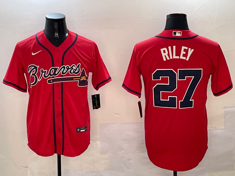 Men Atlanta Braves #27 Riley Red Game 2024 Nike MLB Jersey style 4->atlanta braves->MLB Jersey